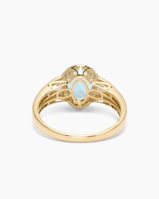 Produktabbildung 2 für Ring mit Aquamarin & Diamanten