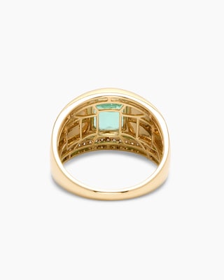 Produktabbildung 3 für Ring mit Sambia Smaragd + Diamanten