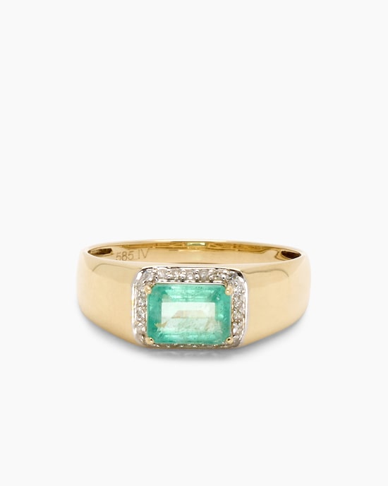 Produktabbildung für Ring mit Smaragd und Diamanten