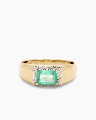 Produktabbildung 4 für Ring mit Smaragd und Diamanten