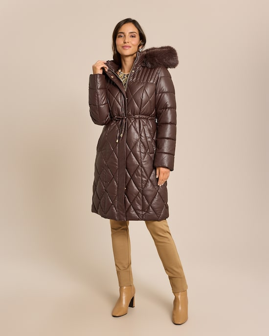 Produktabbildung für Longjacke mit Webpelz