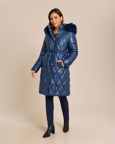 Produktabbildung für Longjacke mit Webpelz