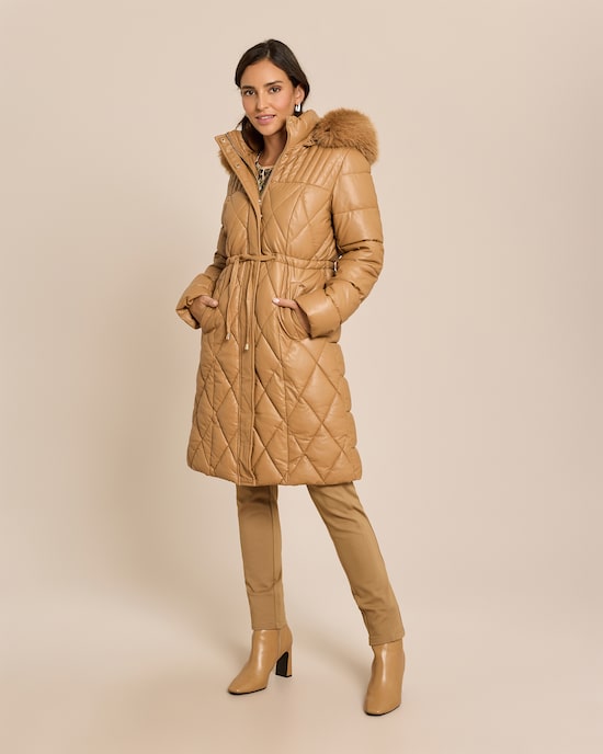 Produktabbildung für Longjacke mit Webpelz
