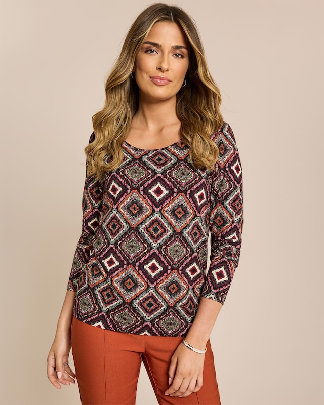 Shirt mit Rauten-Druck