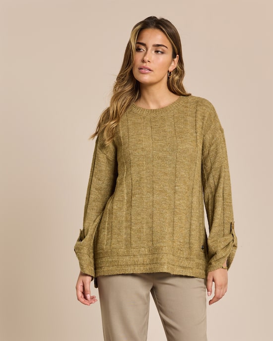 Produktabbildung für Pullover mit breiter Rippstruktur