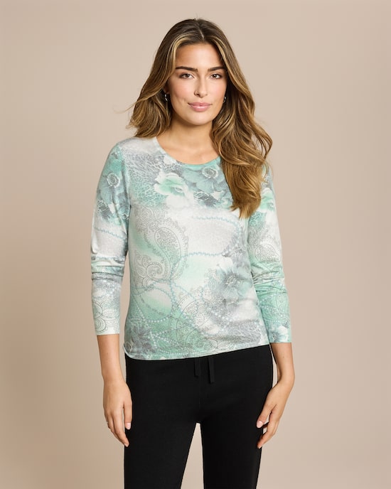 Produktabbildung für Soft Pullover Blumen-Ketten Design