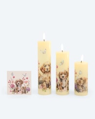 Produktabbildung für Hohe LED-Votivkerzen "Filament", 3tlg.