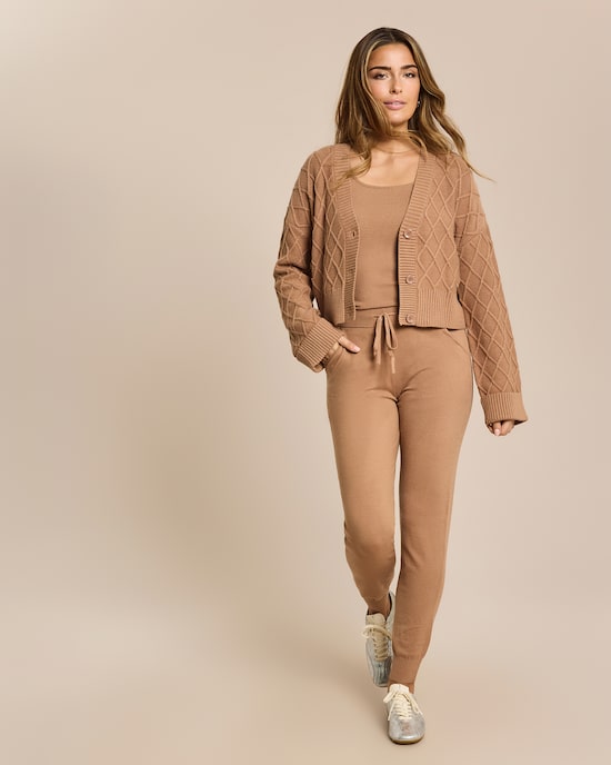 Produktabbildung für 3tlg. Strickset mit Zopfmuster