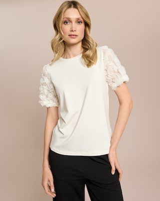 Produktabbildung 1 für Shirt mit Rosendetails am Ärmel