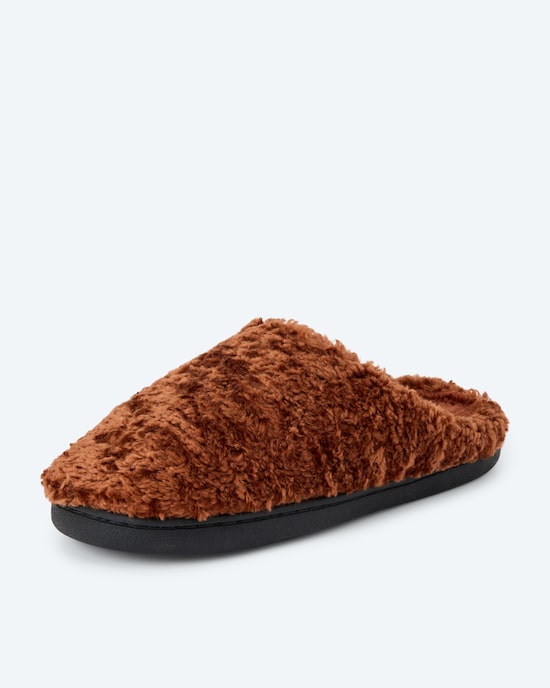 Produktabbildung für Hausschuhe aus Teddy-Plüsch