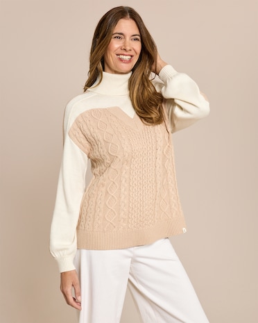 Produktabbildung für Pullover mit Zopfmuster