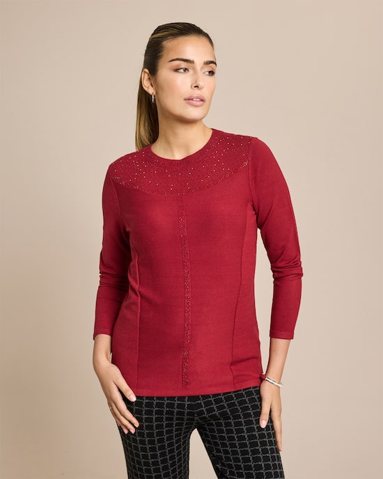 Produktabbildung für Glow Pullover Strass und Ziernähten