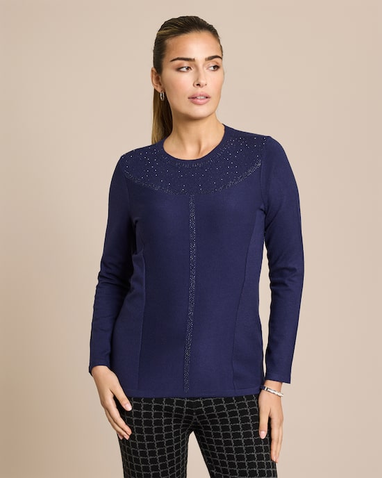 Produktabbildung für Glow Pullover Strass und Ziernähten