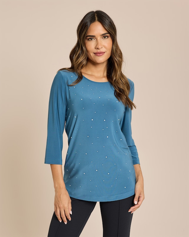 Shirt mit Strassdeko