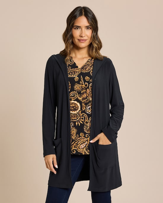 Produktabbildung für Shirtjacke mit Kapuze