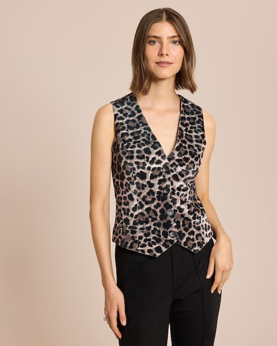 Produktabbildung für Samtweste mit Leopardenmuster