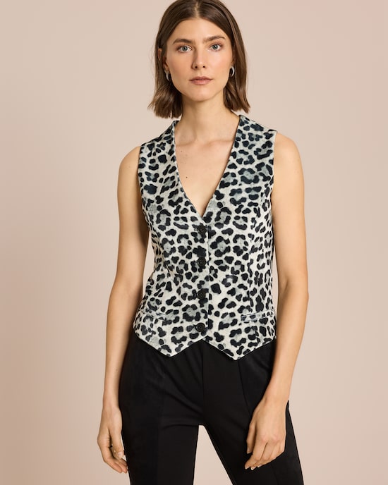 Produktabbildung für Samtweste mit Leopardenmuster