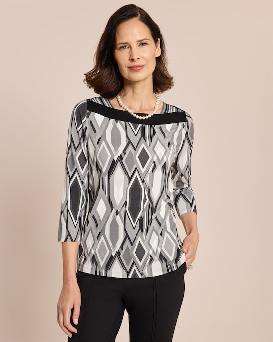 Produktabbildung für Shirt mit Rautendruck