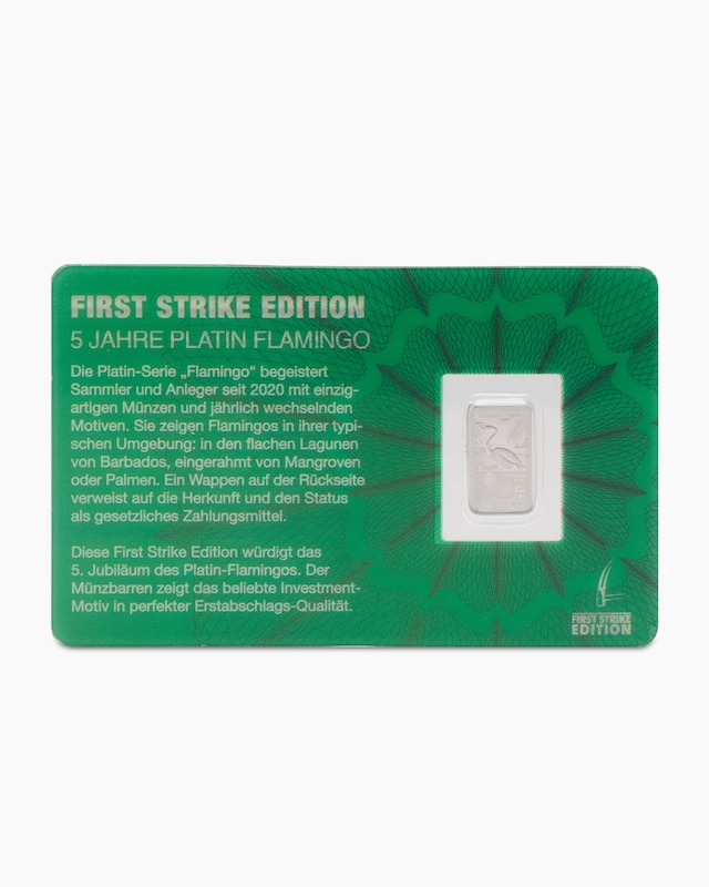 Platinmünze First Strike Edition Flamingo