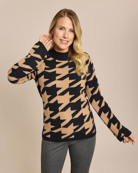 Produktabbildung für Pullover Super-Flausch mit Hahnentritt