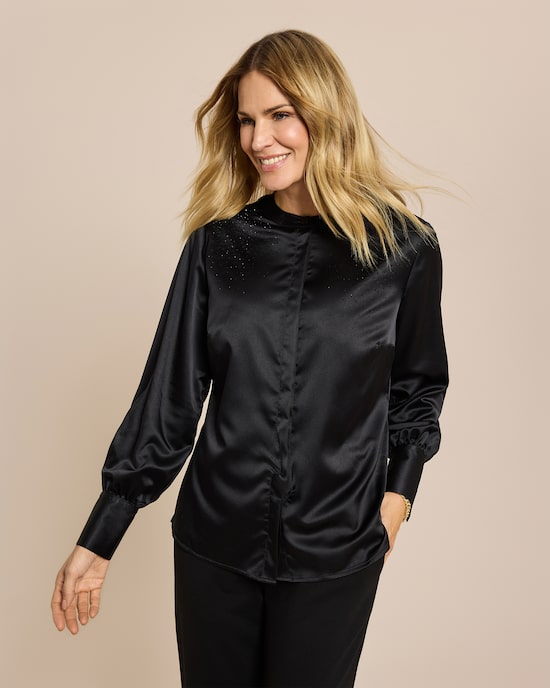 Produktabbildung für Bluse mit Strassverzierung