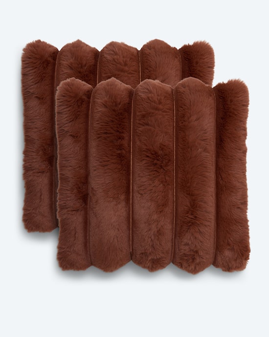 Produktabbildung für Dekokissen in Kaninchenfell-Optik, 2 Stück