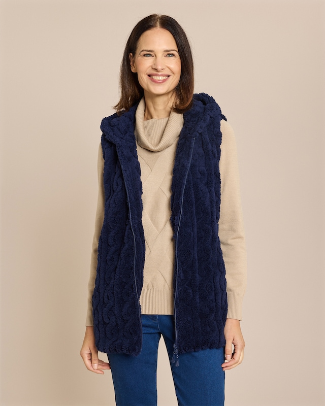 Flauschweste mit Struktur