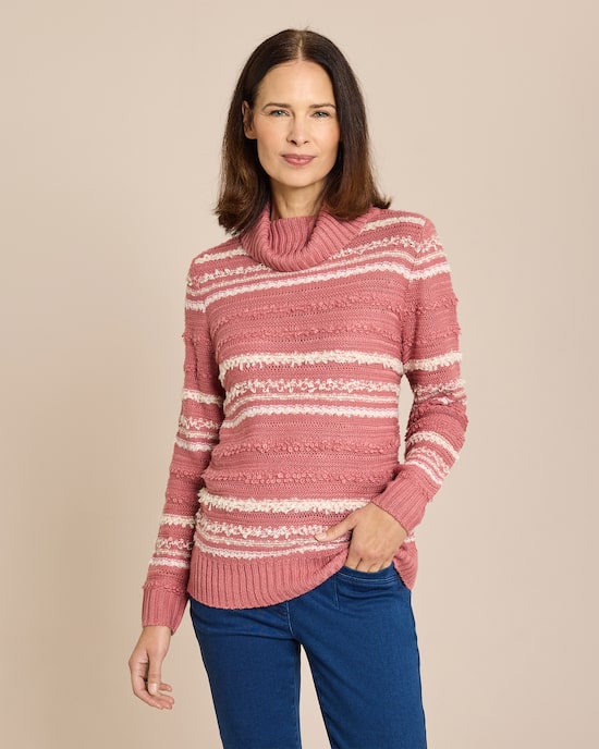 Produktabbildung für Pullover mit weitem Rollkragen