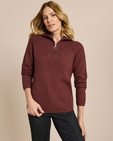 Produktabbildung für Pullover mit Reißverschluss