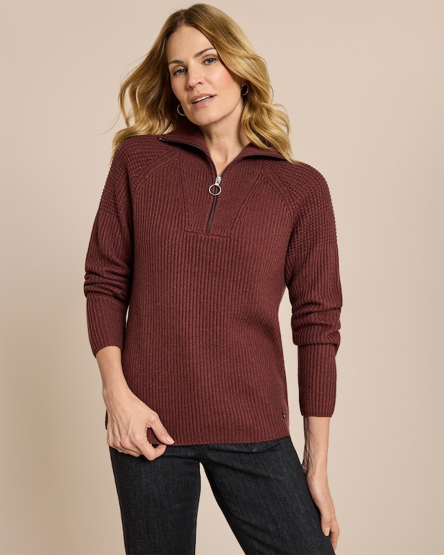 Pullover mit Reißverschluss