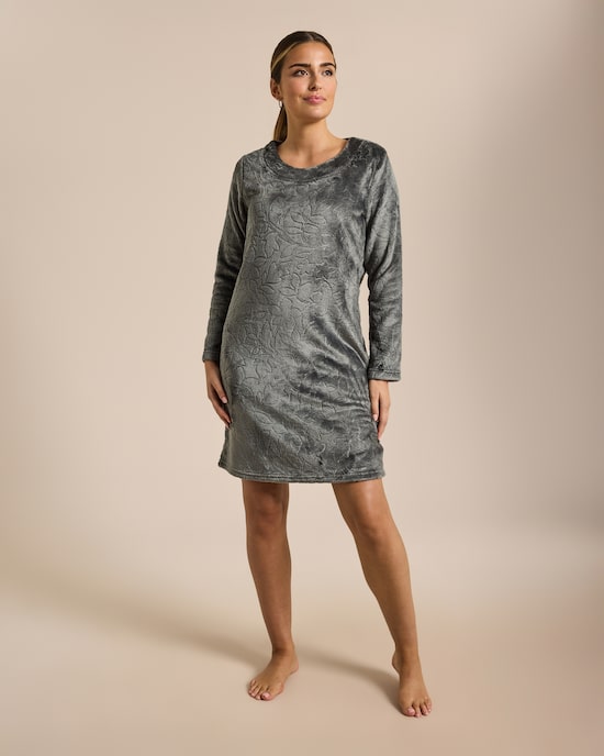 Produktabbildung für Kuschel-Bigshirt Blumendesign