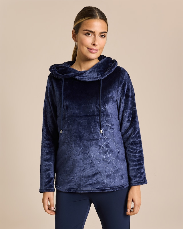 Pullover Blumendesign Soft-Fleece