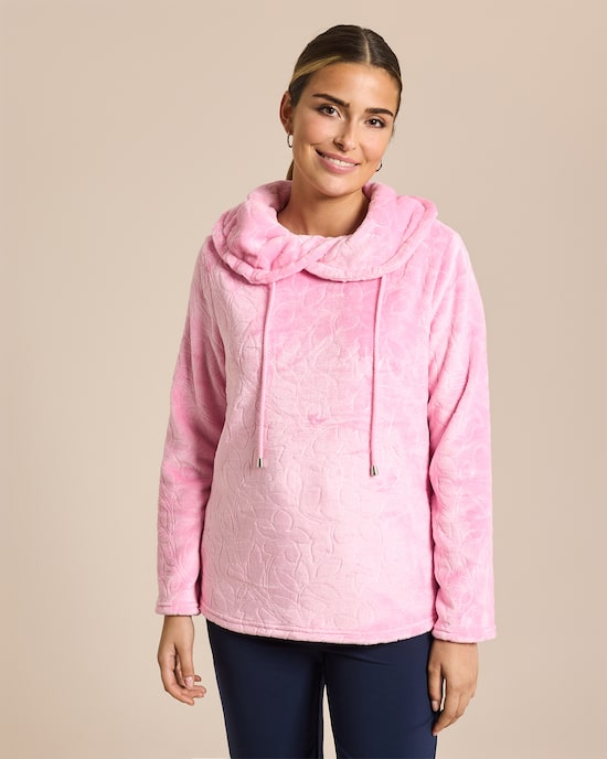 Produktabbildung für Kuschel-Pullover Blumendesign