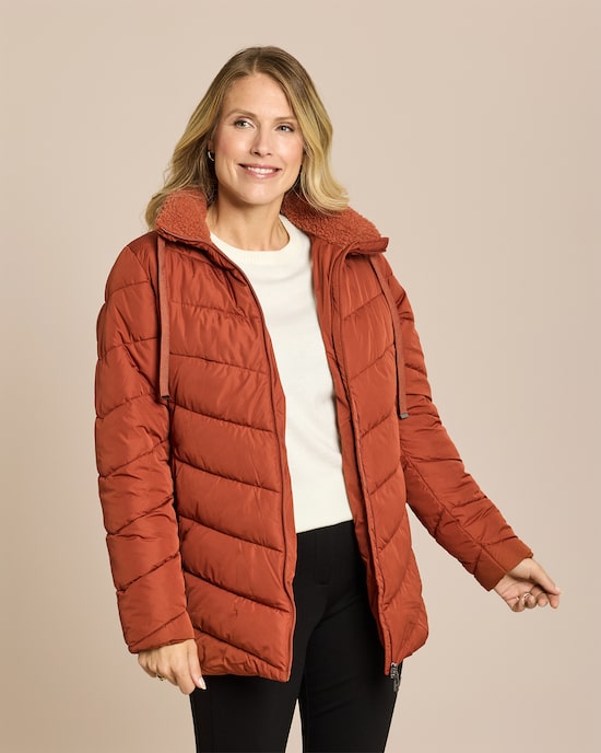 Produktabbildung für Winterjacke mit Teddy-Kragen