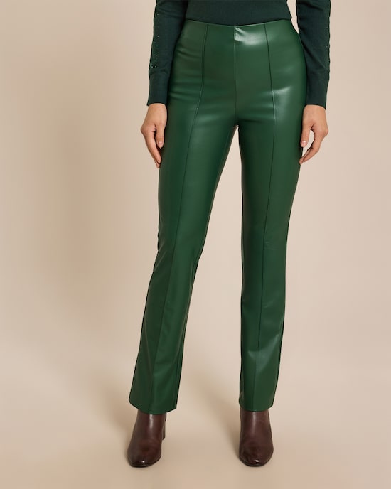 Produktabbildung für Bootcut-Hose aus Lederimitat