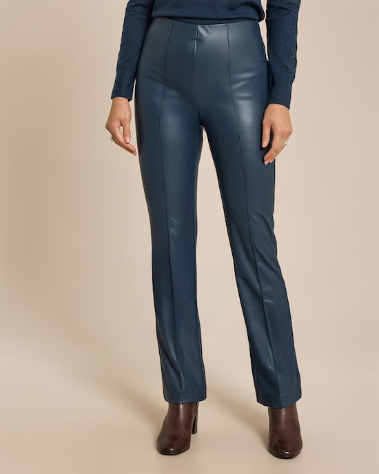 Produktabbildung für Bootcut-Hose aus Lederimitat