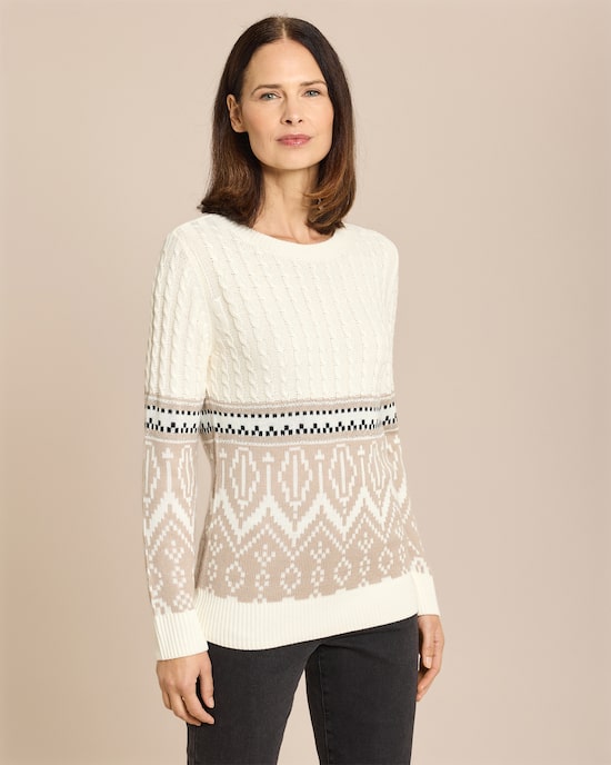 Produktabbildung für Pullover mit Zopf Details