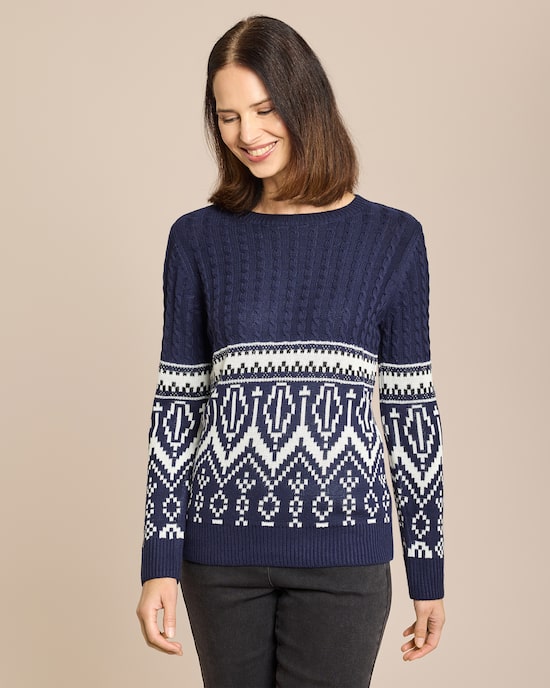 Produktabbildung für Pullover mit Zopf Details