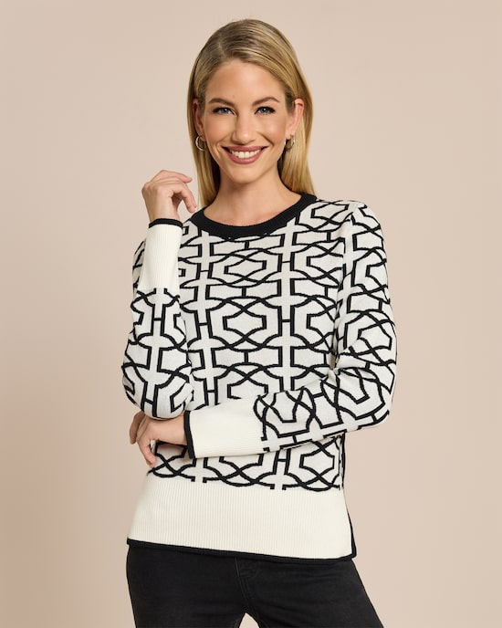 Produktabbildung für Strickpullover mit Jacquard
