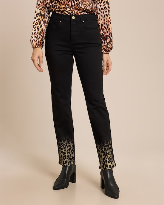Produktabbildung für Jeans mit Leoprint
