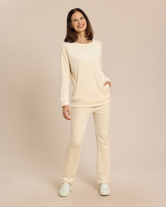 Hausanzug satinierter Velours, 2tlg