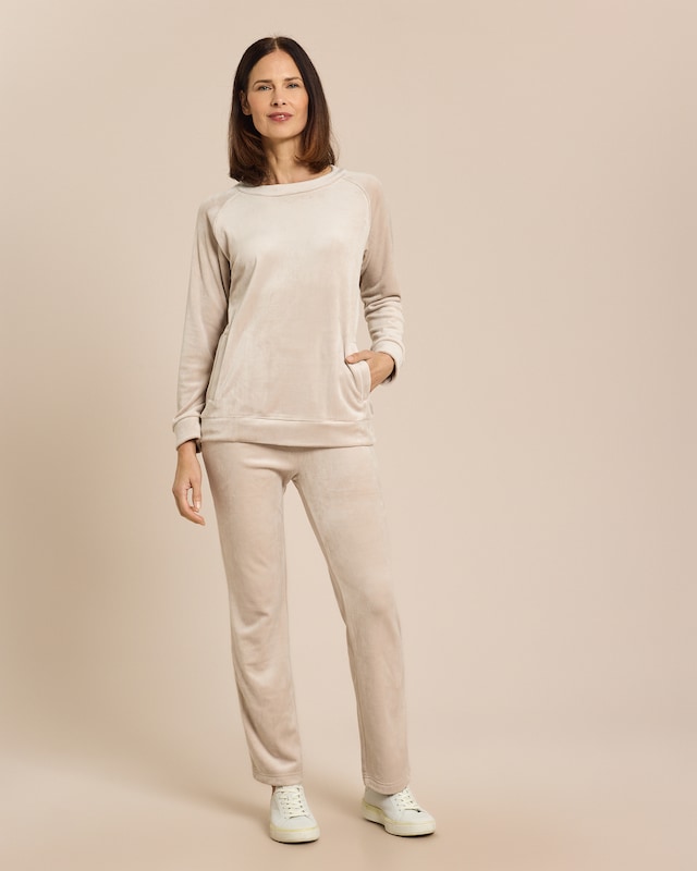 Hausanzug satinierter Velours, 2tlg