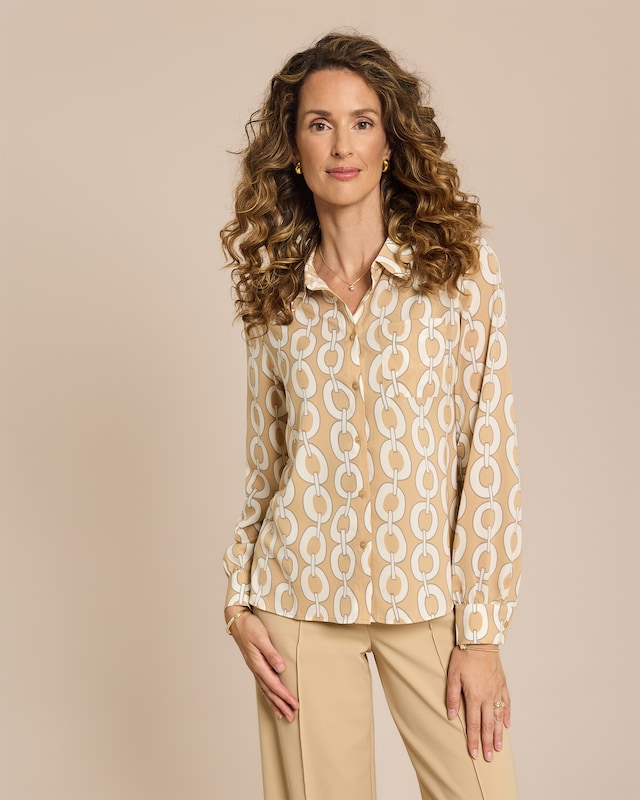 Bluse mit Kettendruck