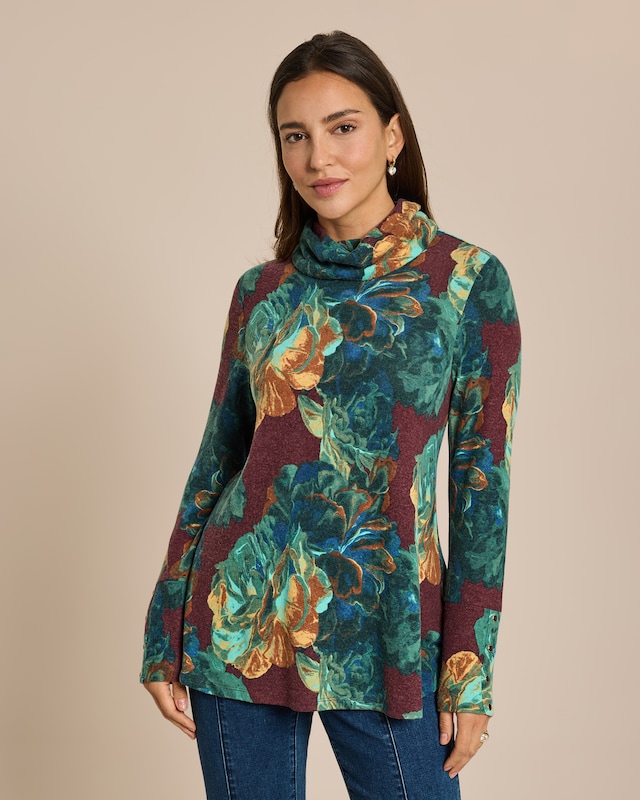 Wintershirt mit Allover Druck