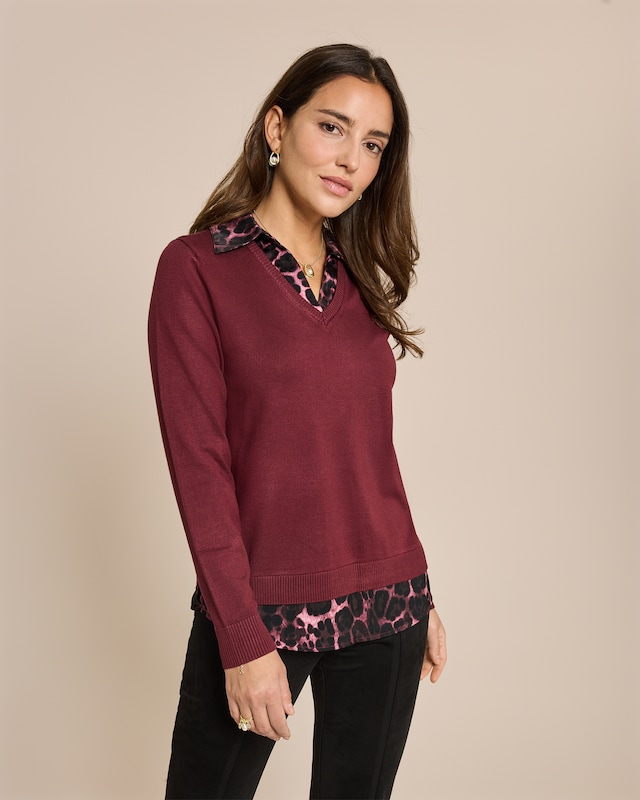 Pfeffinger Pullover mit Blusenelementen Damenmode bei HSE