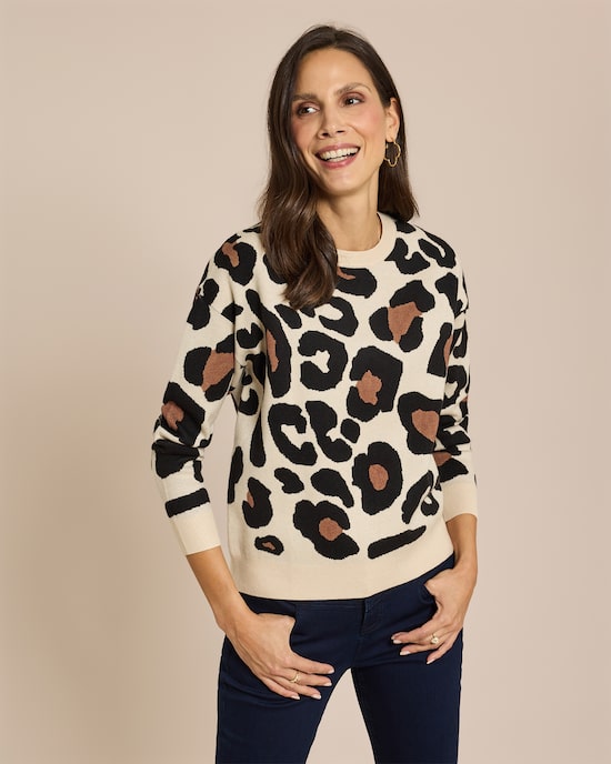 Produktabbildung für Strickpullover mit Animal Jacquard