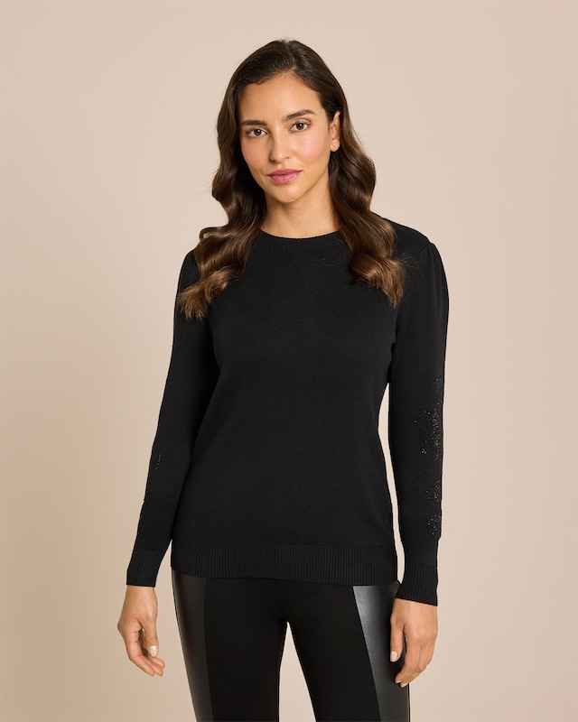 Pullover mit Strass Applikation