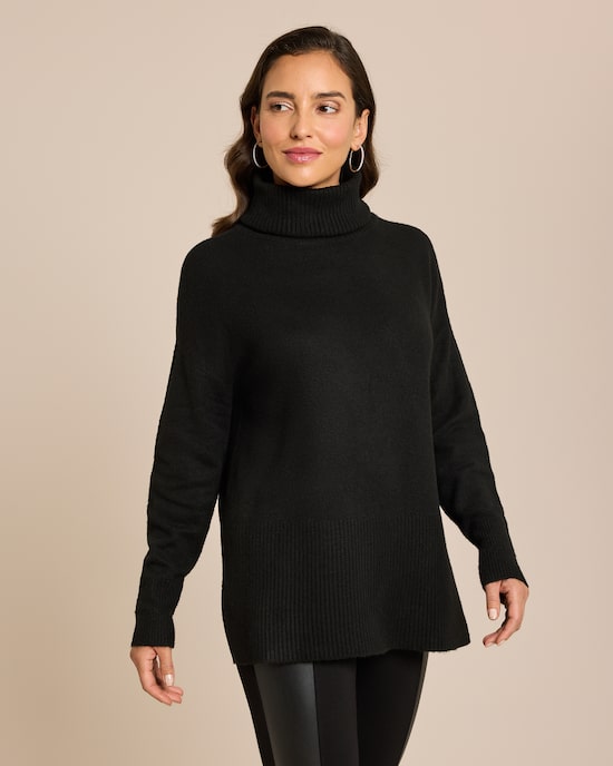 Produktabbildung für Pullover mit Kragen und Seitenschlitz
