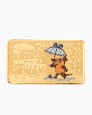 Produktabbildung 1 für Goldmünzbarren 50 Jahre Die Maus: Im Regen