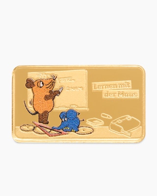 Produktabbildung 1 für Goldmünzbarren 50 Jahre Die Maus: Lernen